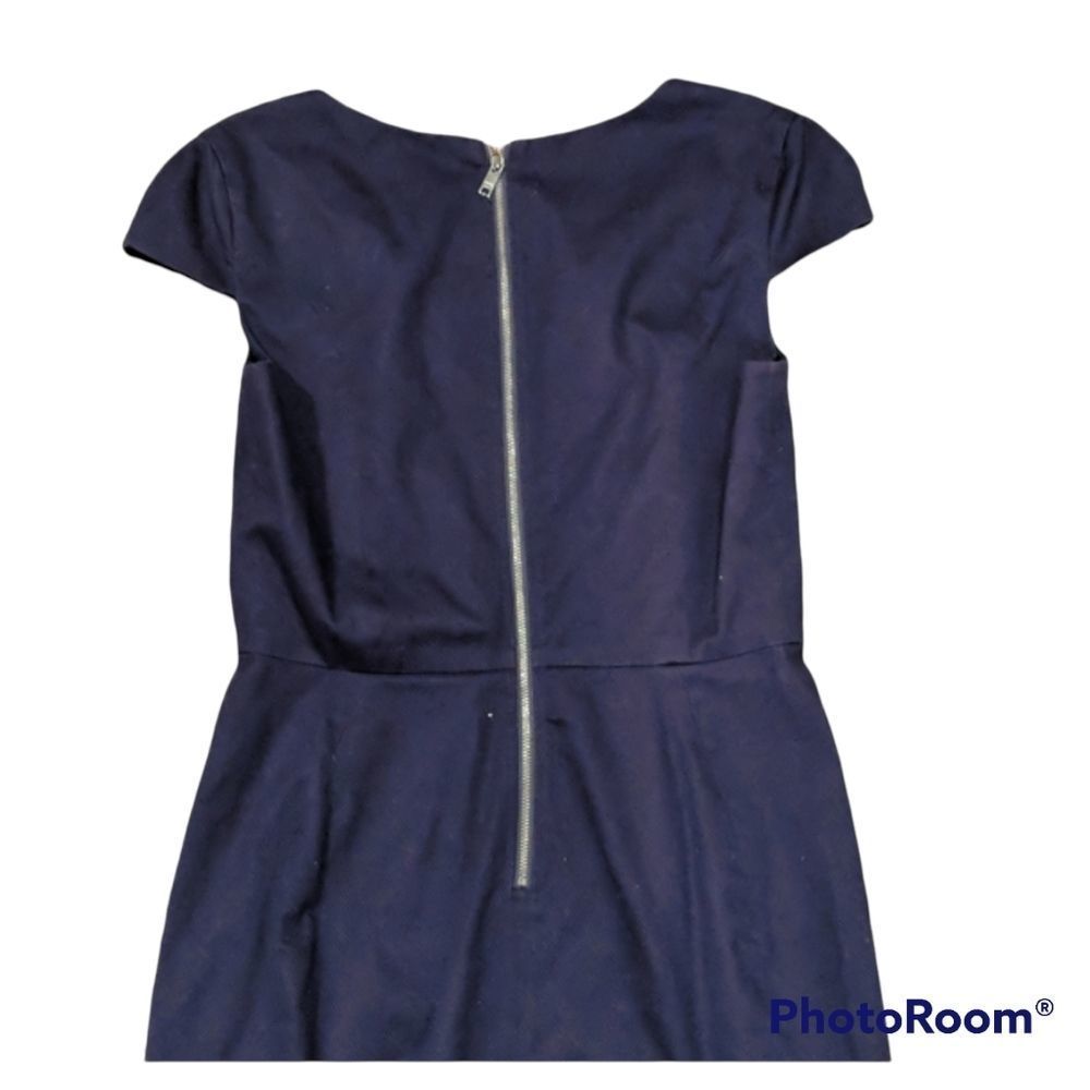 Navy Blue Sheath Dress, Womens Work Dress, Business Casual Dress - Picture 4 of 8